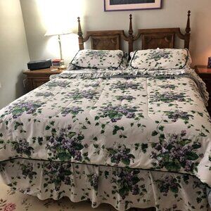 Waverly Garden Room VINTAGE Cotton Blend Floral Queen 8-PC Comforter Set